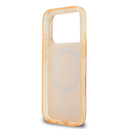 Guess Guess iPhone 17 Pro Max/iPhone 18 Pro Max Handyhülle MagSafe IML geprägtes Pfingstrosenmotiv - Orange