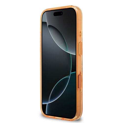 Guess Guess iPhone 17 Pro Max/iPhone 18 Pro Max Handyhülle MagSafe IML geprägtes Pfingstrosenmotiv - Orange