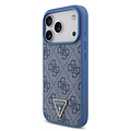Guess Guess iPhone 17 Pro/iPhone 18 Pro Coque arrière MagSafe cordon bandoulière 4G logo triangulaire - Bleu