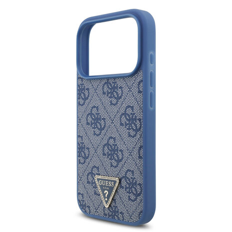 Guess Guess iPhone 17 Pro Back cover coque - MagSafe With Crossbody Lanyard - 4G Triangle Logo - Bleu