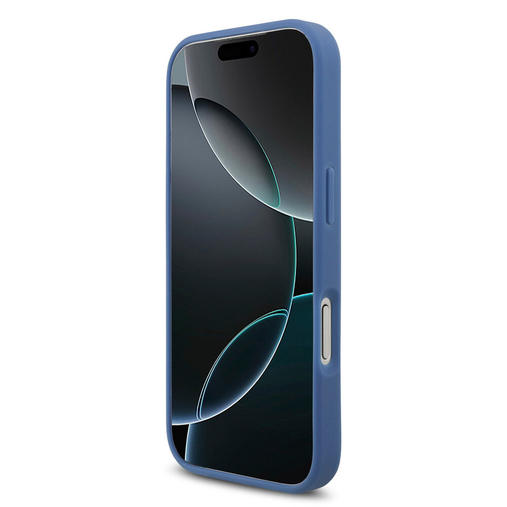 Guess Guess iPhone 17 Pro Back cover coque - MagSafe With Crossbody Lanyard - 4G Triangle Logo - Bleu