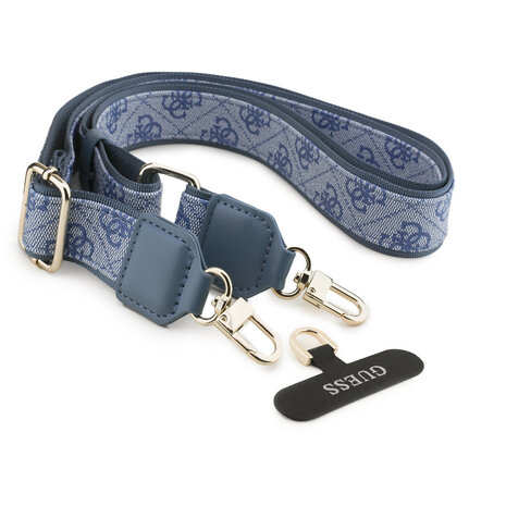 Guess Guess iPhone 17 Pro Back-Cover hul - MagSafe With Crossbody Lanyard - 4G Triangle Logo - Blau