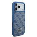 Guess Guess iPhone 17 Pro Max/iPhone 18 Pro Max Coque arrière MagSafe cordon bandoulière 4G logo triangulaire - Bleu