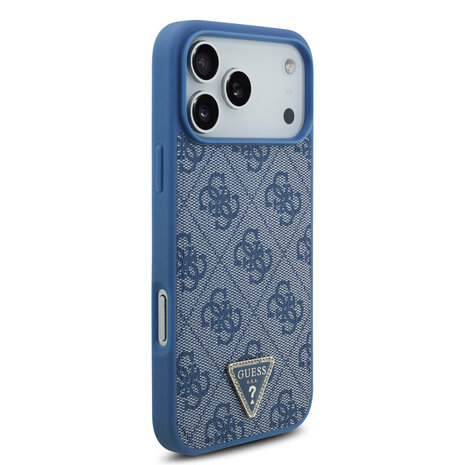 Guess Guess iPhone 17 Pro Max  Backcover hoesje - MagSafe With Crossbody Lanyard - 4G Triangle Logo - Blauw
