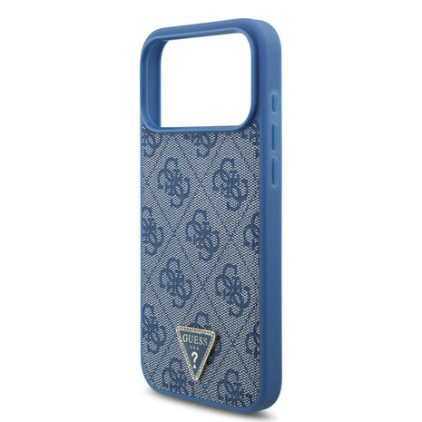 Guess Guess iPhone 17 Pro Max  Back cover coque - MagSafe With Crossbody Lanyard - 4G Triangle Logo - Bleu