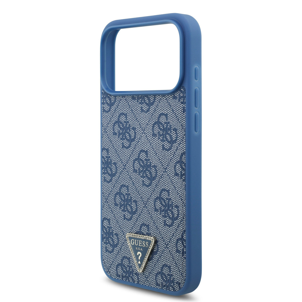 Guess Guess iPhone 17 Pro Max Backcover hoesje - MagSafe With Crossbody Lanyard - 4G Triangle Logo - Blauw, foto 6 van 6