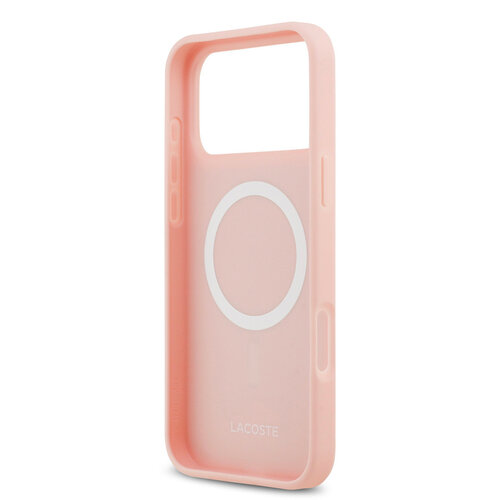 Lacoste Lacoste iPhone 17 Pro Max/iPhone 18 Pro Max Coque arrière MagSafe Design Bliss - Rose
