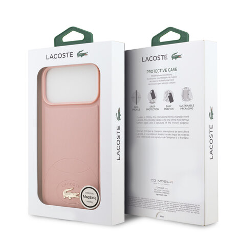 Lacoste Lacoste iPhone 17 Pro Max Back cover coque - MagSafe - Bliss Design - Rose