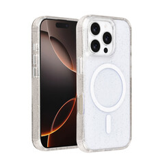 TUNIQ iPhone 16 Pro Backcover hoesje - Magsafe - Glitter - Hanger - Transparant