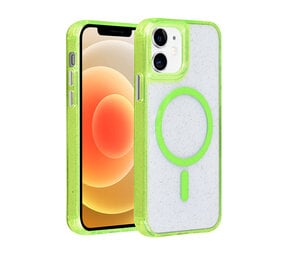 TUNIQ TUNIQ iPhone 12 - 12 Pro Backcover hoesje - Magsafe - Glitter - Hanger - Groen