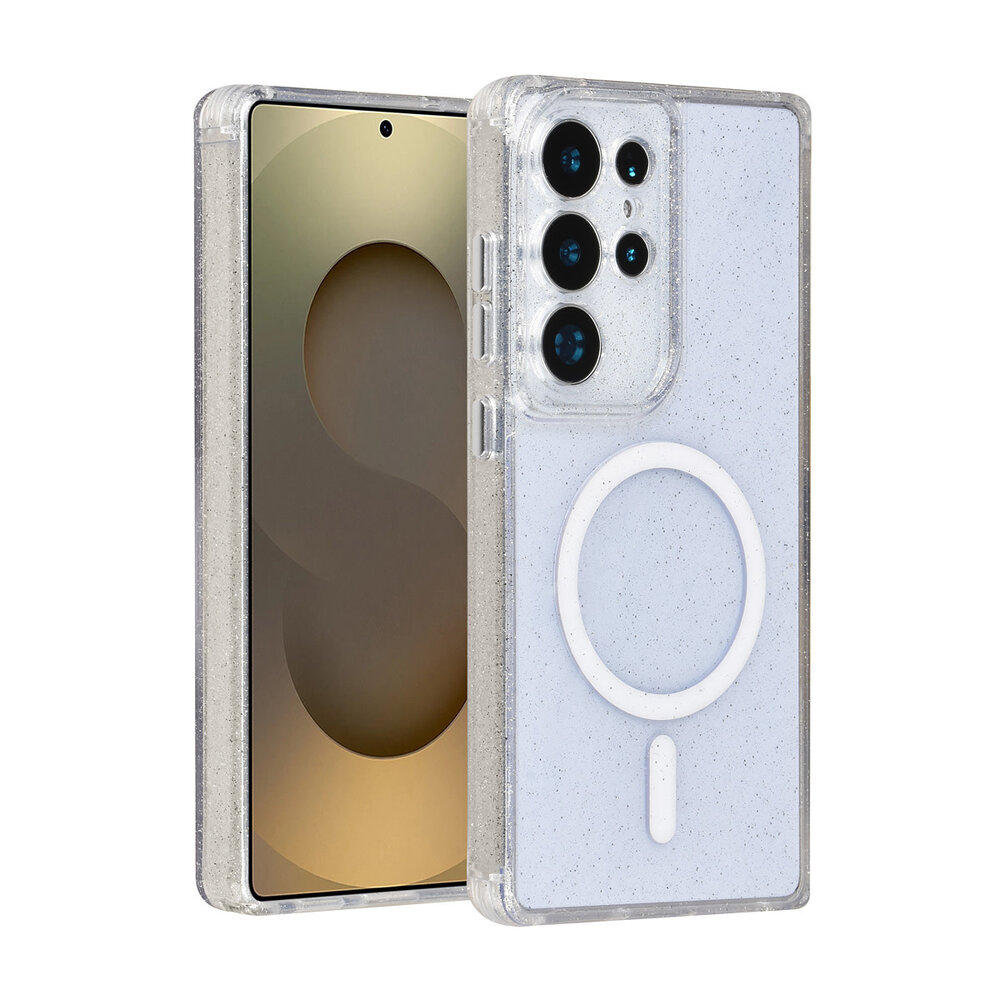 TUNIQ TUNIQ Galaxy S25 Ultra Back cover coque - Magsafe - Glitter - Hanger - Transparent