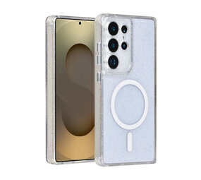 TUNIQ TUNIQ Galaxy S25 Ultra Back cover coque - Magsafe - Glitter - Hanger - Transparent