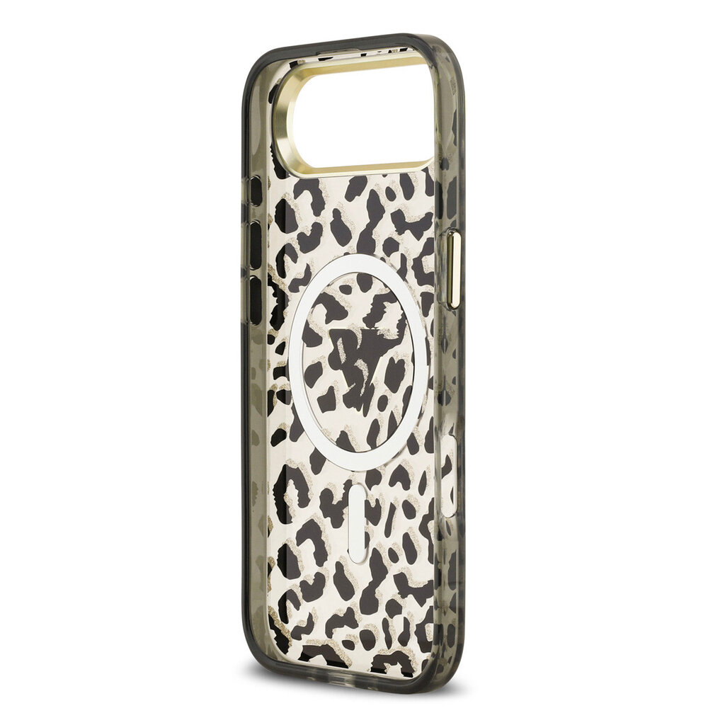 Guess Guess iPhone 17 Air Backcover hoesje - Magsafe - Leopard Glitter Edition - Zwart Guess Guess iPhone 17 Air Backcover hoesje - Magsafe - Leopard Glitter Edition - Zwart