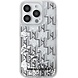 Karl Lagerfeld Karl Lagerfeld iPhone 15 Pro Max Backcover hoesje Liquid glitter - monogram gradient - Wit