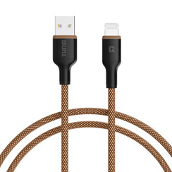 TUNIQ Schnellladekabel - USB A auf Lightning, 1 m, braun