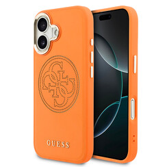 Guess iPhone 17 Back cover coque - MagSafe - 4G Perforated Logo - Orange
