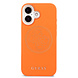 Guess Guess iPhone 17 Back-Cover hul - MagSafe - 4G Perforated Logo - Orange Guess Guess iPhone 17 Back-Cover hul - MagSafe - 4G Perforated Logo - Orange