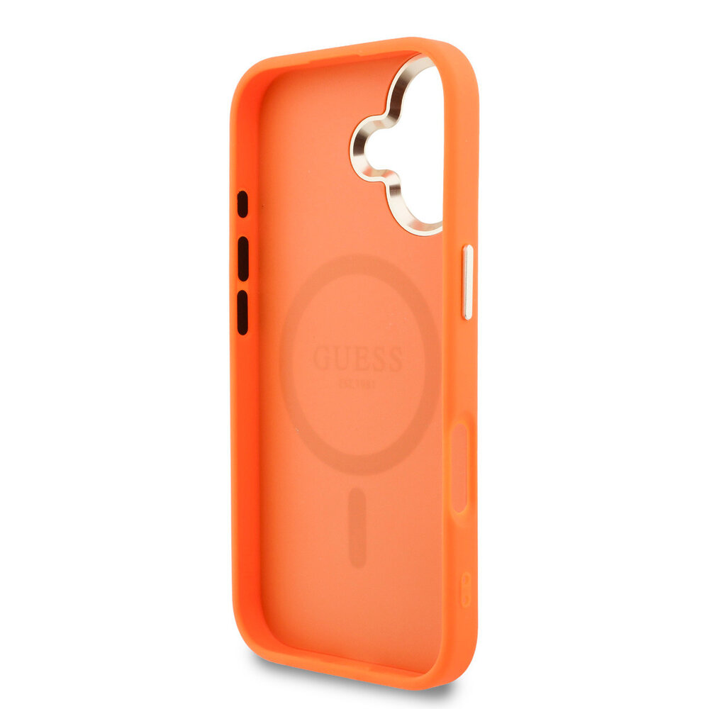 Guess Guess iPhone 17 Back cover coque - MagSafe - 4G Perforated Logo - Orange