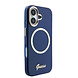 Guess Guess iPhone 17 Backcover hoesje - Magsafe - Metal Logo - Gold Edge - Blauw