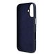 Guess Guess iPhone 17 Back cover coque - MagSafe - Saffiano Leather - 4G Resin Logo - Bleu