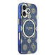 Guess Guess iPhone 17 Back cover coque - Magsafe - IML Peony Hot Stamp Design - Bleu
