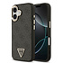 Guess iPhone 17 Back cover case - MagSafe - 4G Triangle Logo - Gold Edge - Black