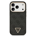 Guess Guess iPhone 17 Pro/iPhone 18 Pro Handyhülle MagSafe 4G dreieckiges Logo Goldfarbener Rand - Schwarz