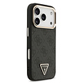 Guess Guess iPhone 17 Pro/iPhone 18 Pro Coque arrière MagSafe 4G logo triangulaire Bord doré - Noir