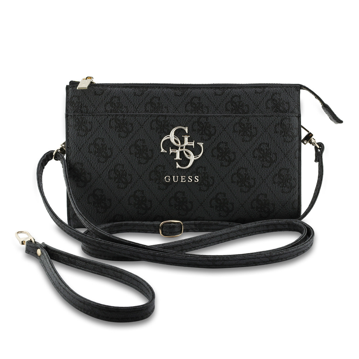 Guess Guess PU Leather Phone Pouch - Big 4G Logo - Zwart