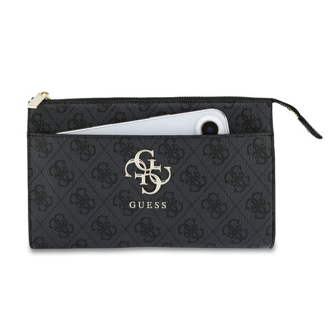 Guess Guess PU Leather Phone Pouch - Big 4G Logo - Schwarz