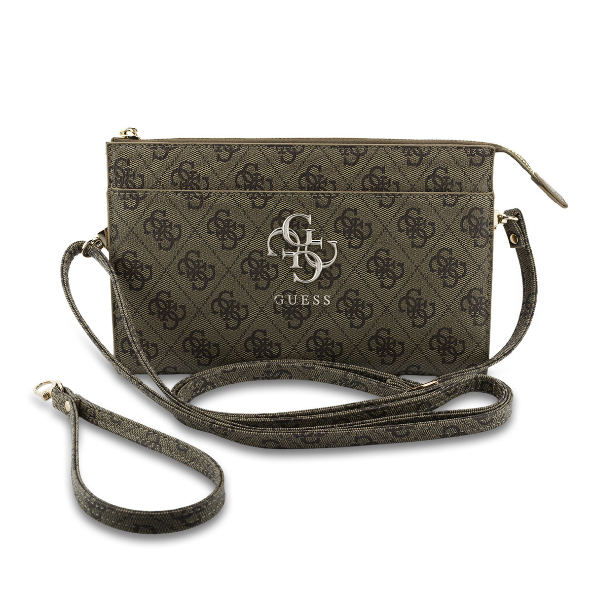 Guess Guess PU Leather Phone Pouch - Big 4G Logo - Bruin