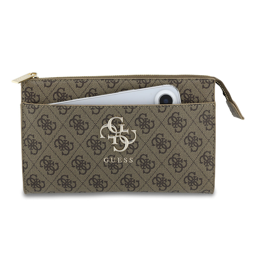 Guess Guess PU Leather Phone Pouch - Big 4G Logo - Braun