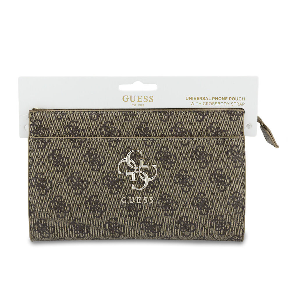 Guess Guess PU Leather Phone Pouch - Big 4G Logo - Brown