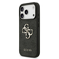 Guess Guess iPhone 17 Pro/iPhone 18 Pro Coque arrière 4G dragonne perlée Grand logo métallique - Noir