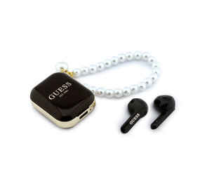 Guess Guess Bluetooth Earbuds - TWS - Pearl Strap - Zwart
