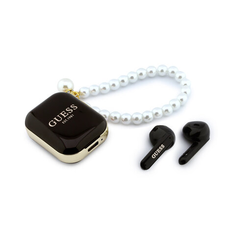 Guess Guess Bluetooth Earbuds - TWS - Pearl Strap - Schwarz