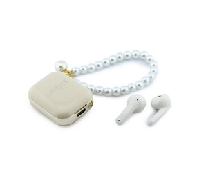 Guess Guess Bluetooth Earbuds - TWS - Pearl Strap - Beige