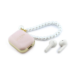 Guess Bluetooth Earbuds - TWS - Pearl Strap - Roze