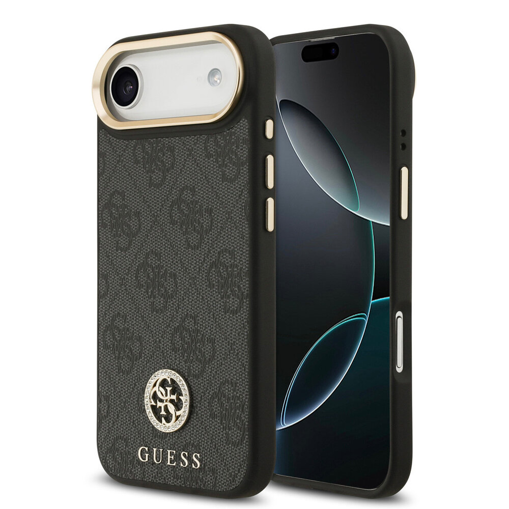 Guess Guess iPhone 17 Air Back cover coque - MagSafe - 4G Strass Logo - Noir Guess Guess iPhone 17 Air Back cover coque - MagSafe - 4G Strass Logo - Noir