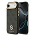 Guess iPhone 17 Air Backcover hoesje - MagSafe - 4G Strass Logo - Gold Edge - Zwart