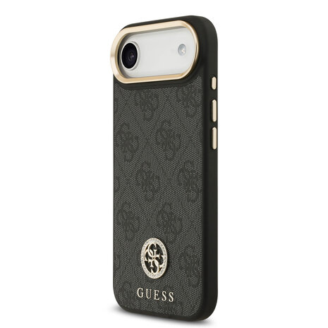 Guess Guess iPhone 17 Air Backcover hoesje - MagSafe - 4G Strass Logo - Zwart