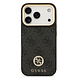 Guess Guess iPhone 17 Pro Backcover hoesje - MagSafe - 4G Strass Logo - Gold Edge - Zwart
