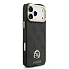 Guess Guess iPhone 17 Pro Max Back-Cover hul - MagSafe - 4G Strass Logo - Gold Edge - Schwarz