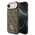 Guess iPhone 17 Air Backcover hoesje - MagSafe - 4G Strass Logo - Gold Edge - Bruin