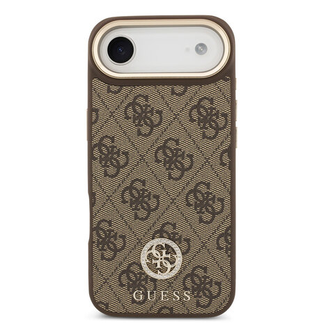 Guess Guess iPhone 17 Air Backcover hoesje - MagSafe - 4G Strass Logo - Bruin Guess Guess iPhone 17 Air Backcover hoesje - MagSafe - 4G Strass Logo - Bruin
