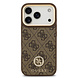 Guess Guess iPhone 17 Pro Back cover case - MagSafe - 4G Strass Logo - Gold Edge - Brown