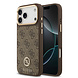 Guess Guess iPhone 17 Pro Max Back-Cover hul - MagSafe - 4G Strass Logo - Gold Edge - Braun