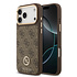 Guess iPhone 17 Pro Max Back cover case - MagSafe - 4G Strass Logo - Gold Edge - Brown