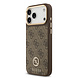 Guess Guess iPhone 17 Pro Max Back cover case - MagSafe - 4G Strass Logo - Gold Edge - Brown