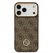 Guess Guess iPhone 17 Pro Max Backcover hoesje - MagSafe - 4G Strass Logo - Gold Edge - Bruin